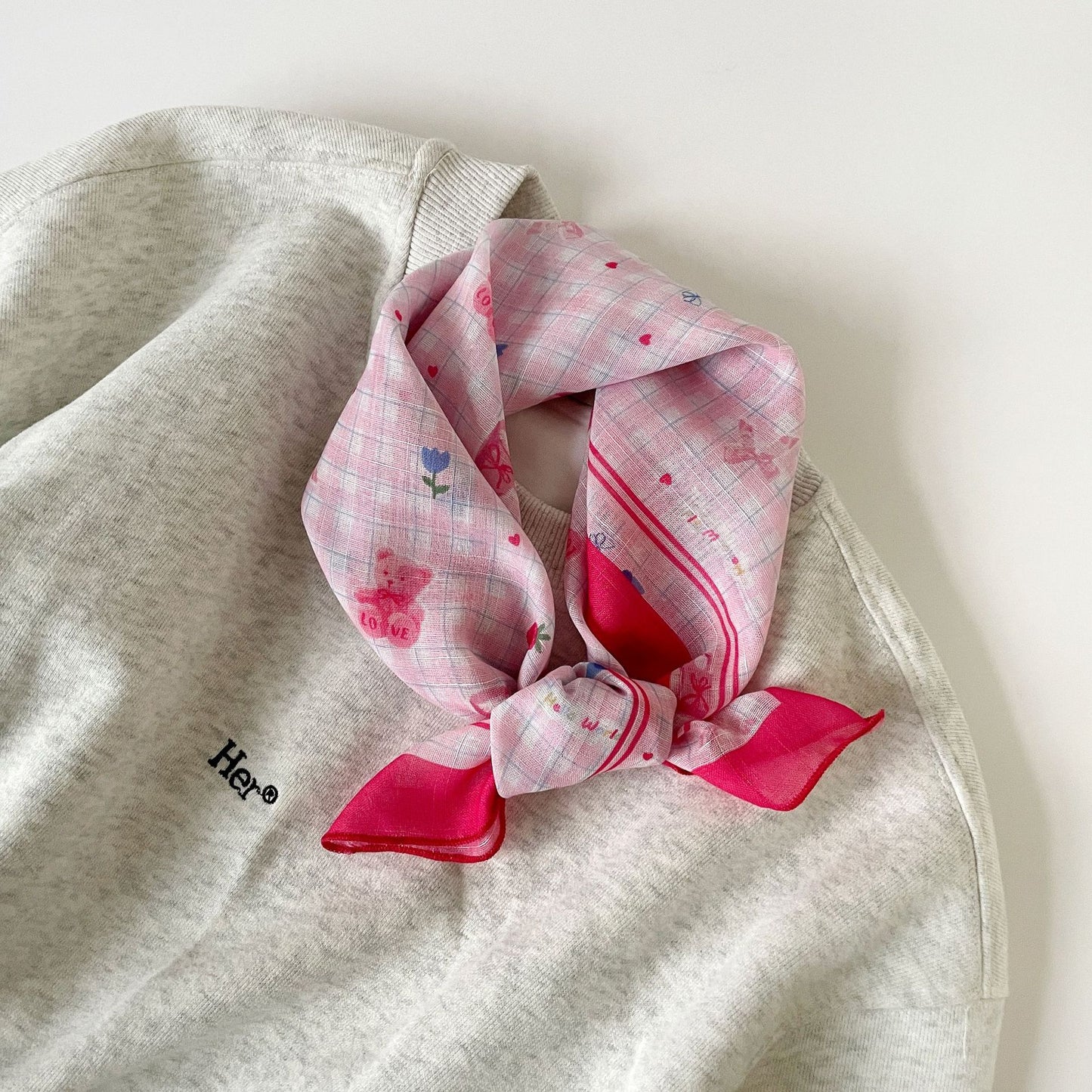 58cm Cotton Linen Small Square Scarf for Women – Lightweight Neck Scarf, Spring Summer Autumn Fashionable Headband & Neck Wrap, Artistic Style