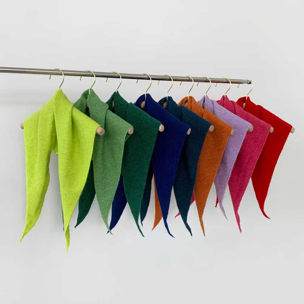 New Solid Color Knitted Triangle Scarf | Autumn Winter Warm Bandana Shawl | Versatile Neck Wrap & Headscarf