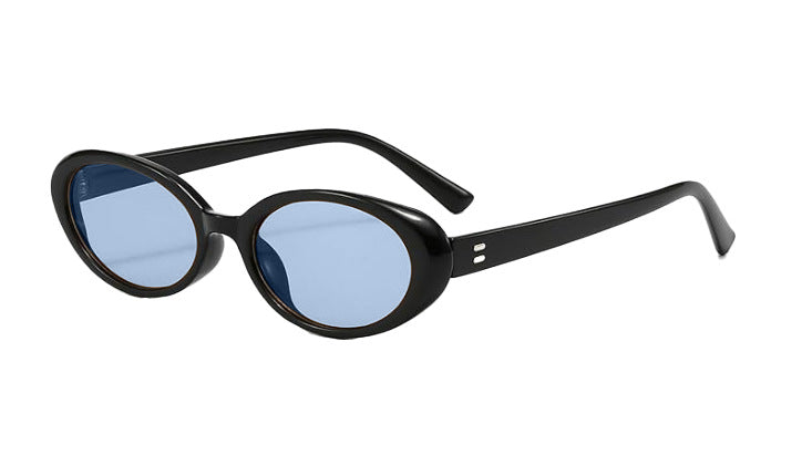Trending Oval Sunglasses – Retro Hip Hop Small Frame Shades, UV Protection Street Style Sunglasses for Men and Women, Blogger-Inspired Fashion Eyewear