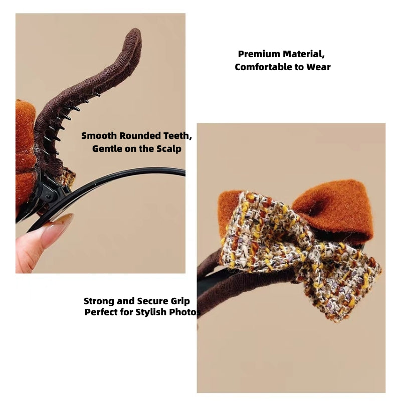 Beige Plush Flower Hair Clip for Women – Cute Duckbill Alligator Clip, Large Fluffy Barrette for Bangs, Sides, and Back Hair, Cozy Autumn Winter Hair Accessory