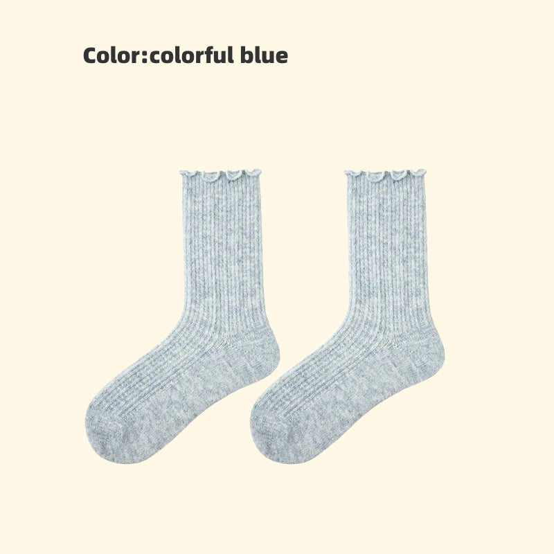 Iron-on Friendly Wool Socks | Soft & Cozy Mid-Calf Design for a Gentle Handmade Winter