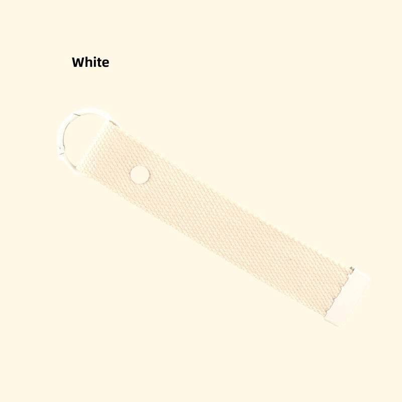 DIY Embroidered Canvas Lanyard Keychain | Ribbon-Style Cup Holder Strap | Custom Iron-On Name Tag | INS-Inspired Handmade Accessory