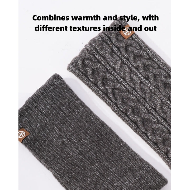 Winter Knit Ear Warmer Headband – Wide Thickened Cable Knit Headband for Men and Women, Warm Outdoor Sports Cycling Ear Protection