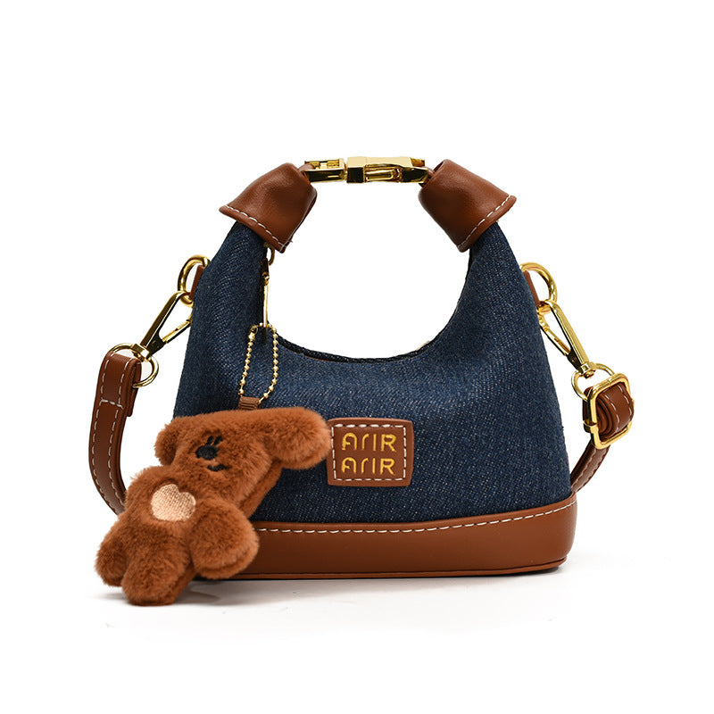 Mini Leopard Print Handbag | Fashion Half Moon Crossbody Bag | Trendy Shoulder Bag for Women Autumn Winter