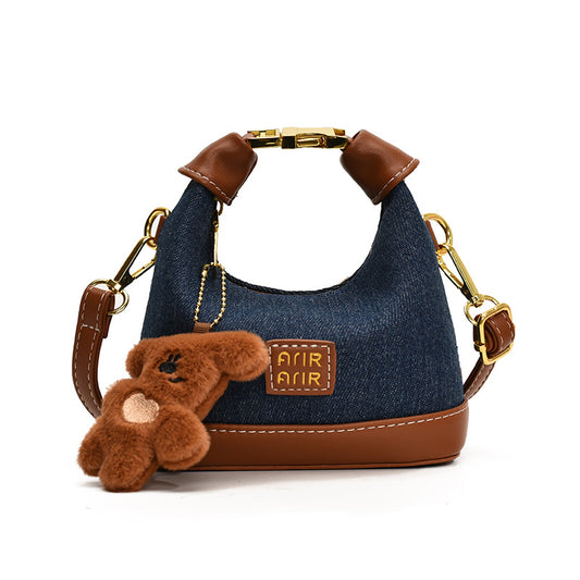 Mini Leopard Print Handbag | Fashion Half Moon Crossbody Bag | Trendy Shoulder Bag for Women Autumn Winter