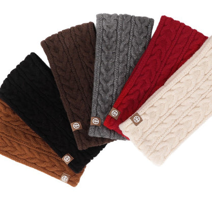 Winter Knit Ear Warmer Headband – Wide Thickened Cable Knit Headband for Men and Women, Warm Outdoor Sports Cycling Ear Protection