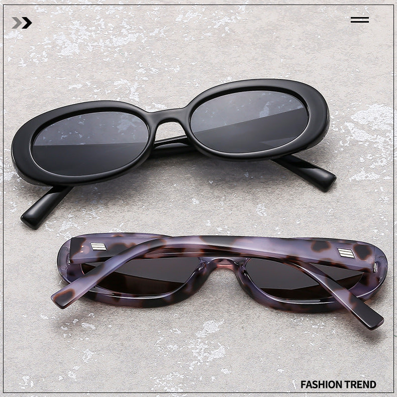 Retro Oval Small Frame Sunglasses – Vintage Chic UV400 Sun Protection Eyewear for Women & Men