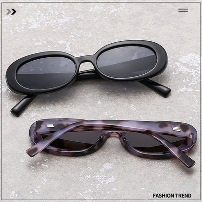 Retro Oval Small Frame Sunglasses – Vintage Chic UV400 Sun Protection Eyewear for Women & Men