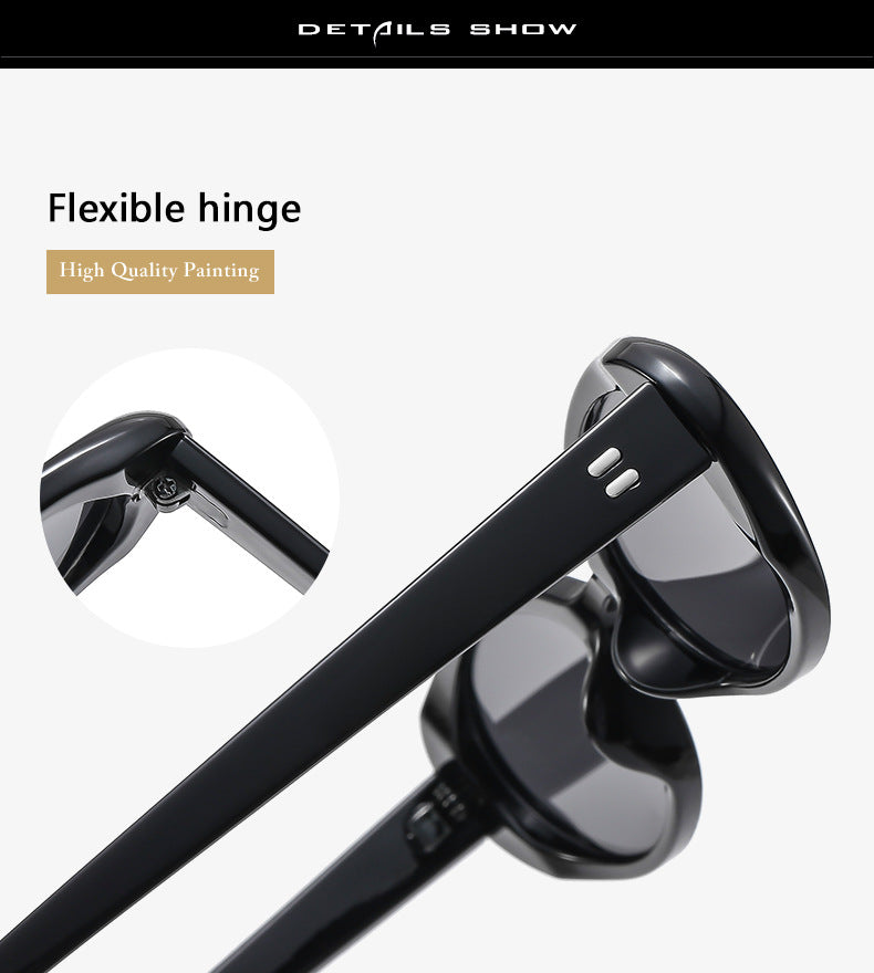 Trending Oval Sunglasses – Retro Hip Hop Small Frame Shades, UV Protection Street Style Sunglasses for Men and Women, Blogger-Inspired Fashion Eyewear