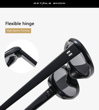 Trending Oval Sunglasses – Retro Hip Hop Small Frame Shades, UV Protection Street Style Sunglasses for Men and Women, Blogger-Inspired Fashion Eyewear
