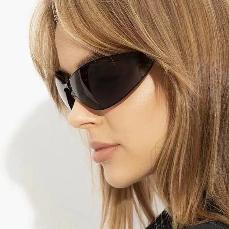 Polarized Metal Cat Eye Sunglasses for Women | Y2K Retro Futuristic Shades with Spring Hinges | UV400 Vintage Eyewear