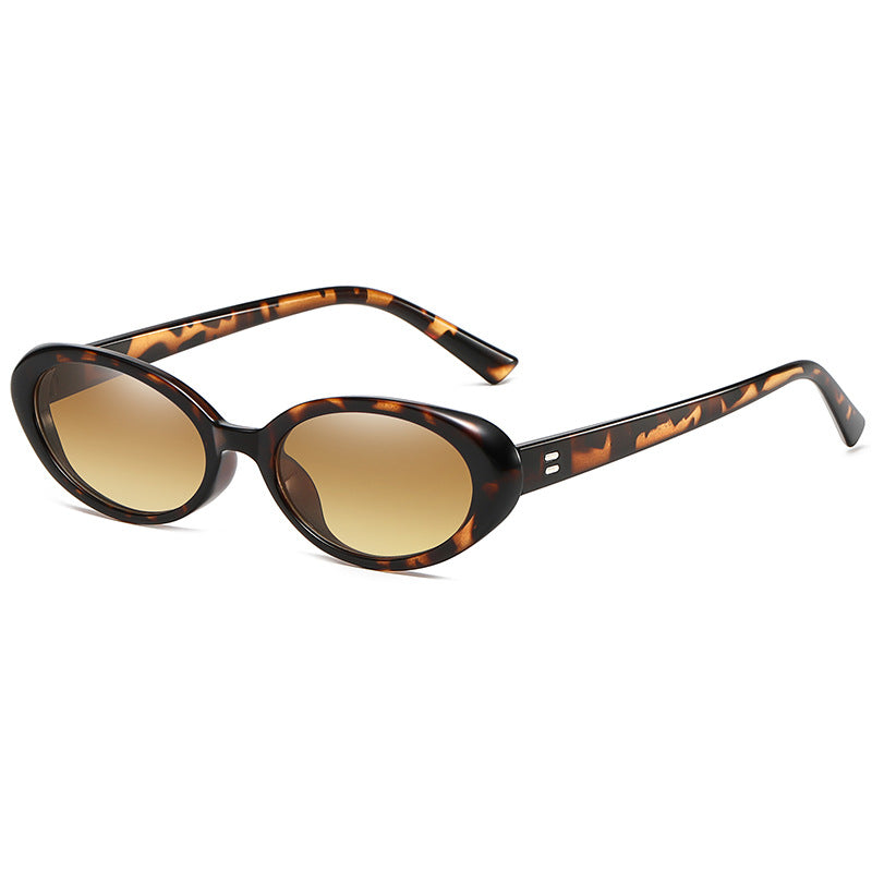 Trending Oval Sunglasses – Retro Hip Hop Small Frame Shades, UV Protection Street Style Sunglasses for Men and Women, Blogger-Inspired Fashion Eyewear