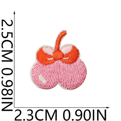 64pcs Korean INS-Style Embroidered Patch | Iron-on Patch for DIY Clothing & Bags | Minimal Aesthetic Handmade Decoration