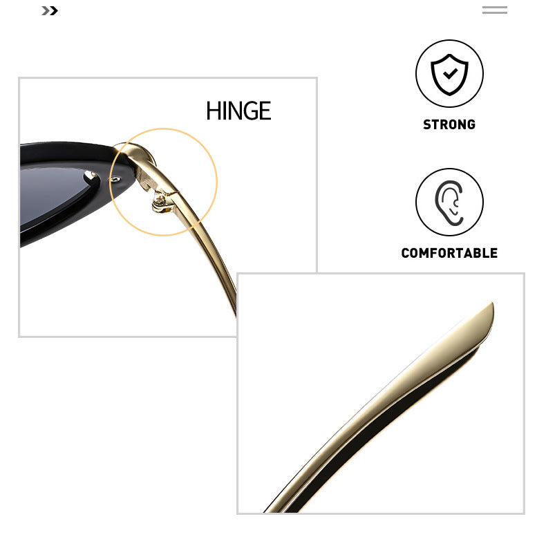Cat Eye Sunglasses for Women – New Knot Rope Metal Temple Design, Stylish Vintage Shades with UV400 Protection