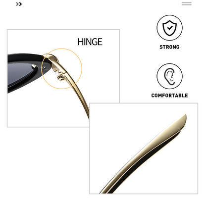 Cat Eye Sunglasses for Women – New Knot Rope Metal Temple Design, Stylish Vintage Shades with UV400 Protection