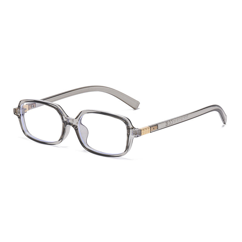 Small Square Frame Sunglasses – High-End Fashion Flat Glasses, Trendy European & American Style, Chic Non-Prescription Eyewear for Daily Wear