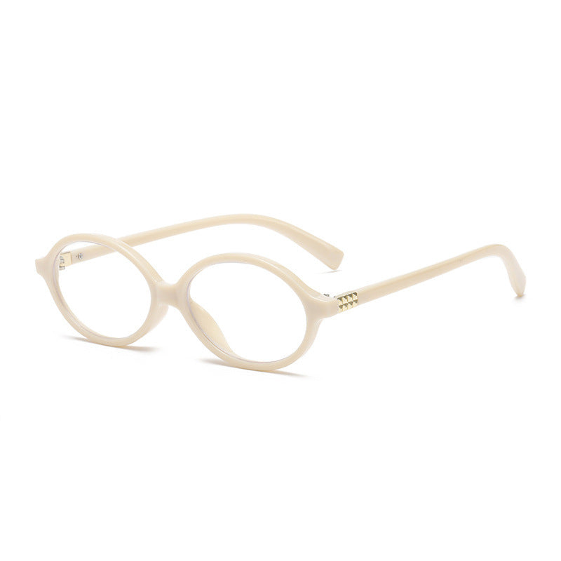 Blogger Style Oval Sunglasses – Nerd Chic Fashion Glasses with Blue Light Blocking