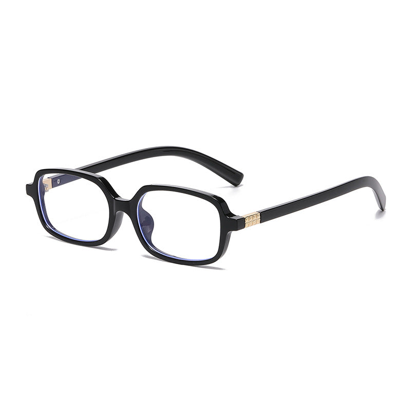 Small Square Frame Sunglasses – High-End Fashion Flat Glasses, Trendy European & American Style, Chic Non-Prescription Eyewear for Daily Wear
