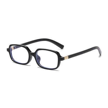 Small Square Frame Sunglasses – High-End Fashion Flat Glasses, Trendy European & American Style, Chic Non-Prescription Eyewear for Daily Wear