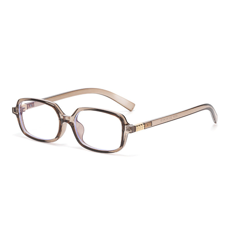 Small Square Frame Sunglasses – High-End Fashion Flat Glasses, Trendy European & American Style, Chic Non-Prescription Eyewear for Daily Wear