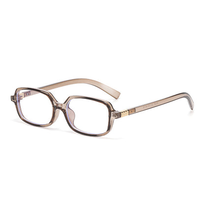 Small Square Frame Sunglasses – High-End Fashion Flat Glasses, Trendy European & American Style, Chic Non-Prescription Eyewear for Daily Wear