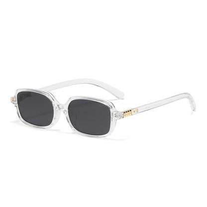 Small Square Frame Sunglasses – High-End Fashion Flat Glasses, Trendy European & American Style, Chic Non-Prescription Eyewear for Daily Wear