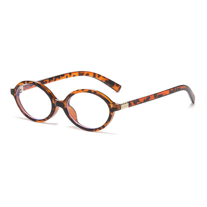 Blogger Style Oval Sunglasses – Nerd Chic Fashion Glasses with Blue Light Blocking