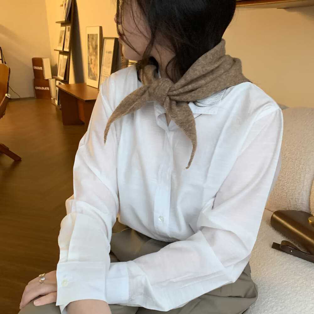 New Solid Color Knitted Triangle Scarf | Autumn Winter Warm Bandana Shawl | Versatile Neck Wrap & Headscarf
