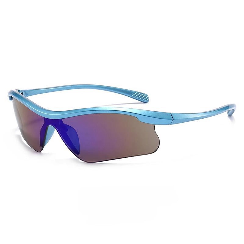 Half Frame Sport Sunglasses for Men and Women – Trendy Outdoor Cycling Glasses, Windproof UV400 Protective Eyewear for Hiking, Running, and Driving