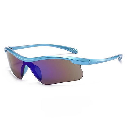 Half Frame Sport Sunglasses for Men and Women – Trendy Outdoor Cycling Glasses, Windproof UV400 Protective Eyewear for Hiking, Running, and Driving