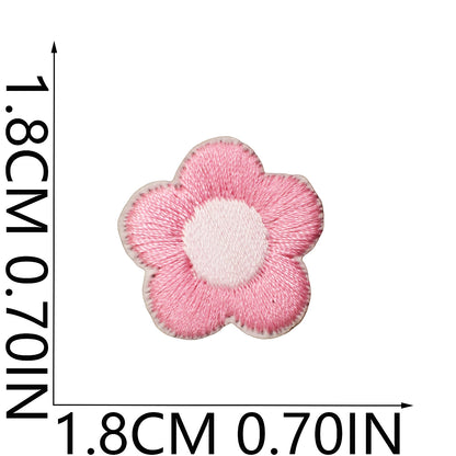 64pcs Korean INS-Style Embroidered Patch | Iron-on Patch for DIY Clothing & Bags | Minimal Aesthetic Handmade Decoration