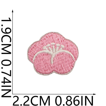 64pcs Korean INS-Style Embroidered Patch | Iron-on Patch for DIY Clothing & Bags | Minimal Aesthetic Handmade Decoration