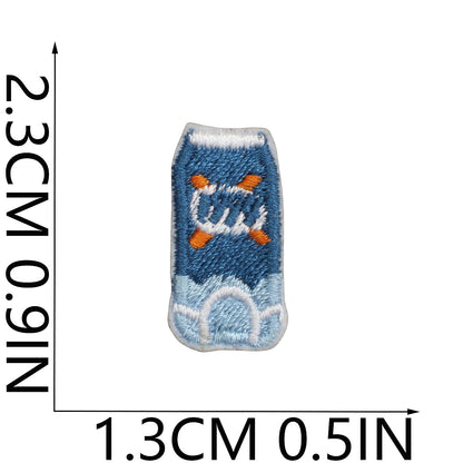 64pcs Korean INS-Style Embroidered Patch | Iron-on Patch for DIY Clothing & Bags | Minimal Aesthetic Handmade Decoration