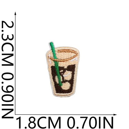 64pcs Korean INS-Style Embroidered Patch | Iron-on Patch for DIY Clothing & Bags | Minimal Aesthetic Handmade Decoration