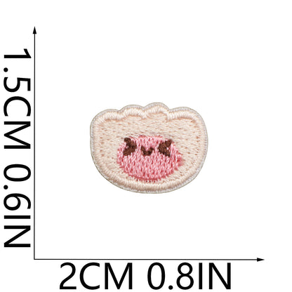 64pcs Korean INS-Style Embroidered Patch | Iron-on Patch for DIY Clothing & Bags | Minimal Aesthetic Handmade Decoration