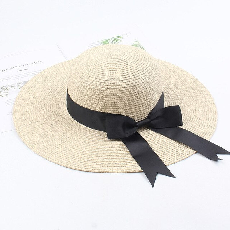 Women Straw Hats Sun Hats Female Wide Brim Beach Hat Bow Summer Hat anti Uv Straw Sun Hats