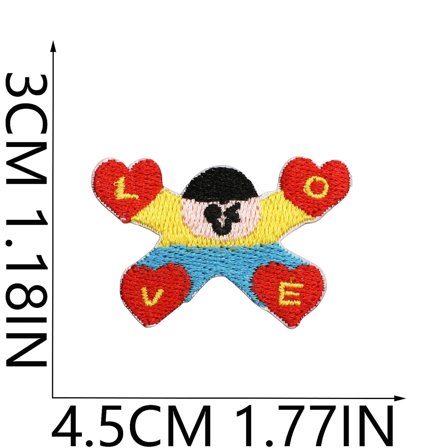 64pcs Korean INS-Style Embroidered Patch | Iron-on Patch for DIY Clothing & Bags | Minimal Aesthetic Handmade Decoration