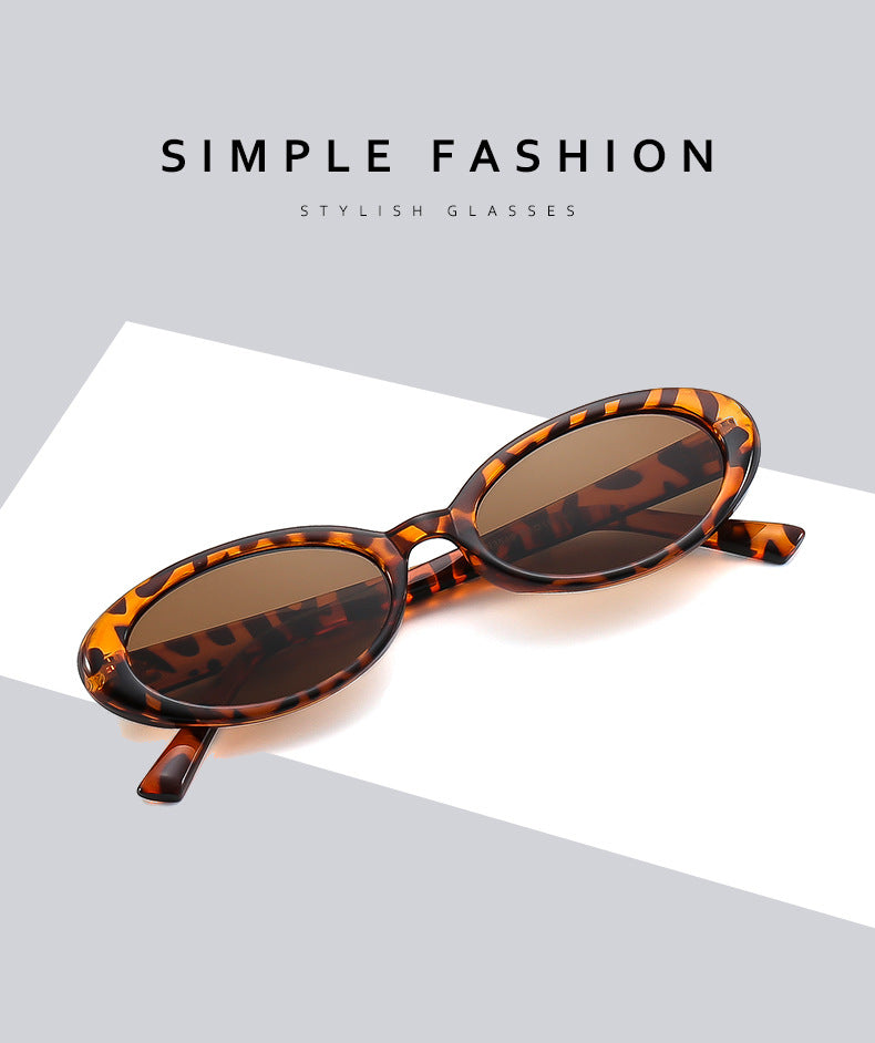 Trending Oval Sunglasses – Retro Hip Hop Small Frame Shades, UV Protection Street Style Sunglasses for Men and Women, Blogger-Inspired Fashion Eyewear