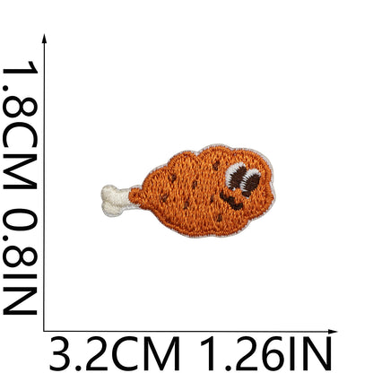 64pcs Korean INS-Style Embroidered Patch | Iron-on Patch for DIY Clothing & Bags | Minimal Aesthetic Handmade Decoration