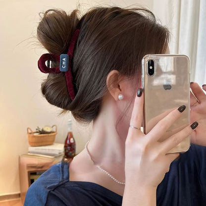 Trendy Color Block Hair Claw Clip – Large Jaw Clip for Women and Girls, Fashion Chic All-Match Claw Hair Accessory