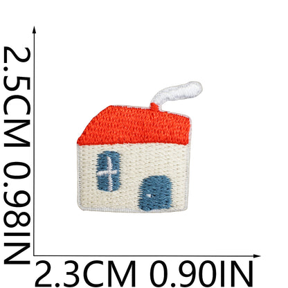 64pcs Korean INS-Style Embroidered Patch | Iron-on Patch for DIY Clothing & Bags | Minimal Aesthetic Handmade Decoration