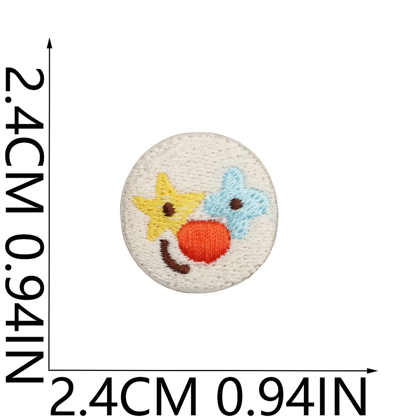 64pcs Korean INS-Style Embroidered Patch | Iron-on Patch for DIY Clothing & Bags | Minimal Aesthetic Handmade Decoration