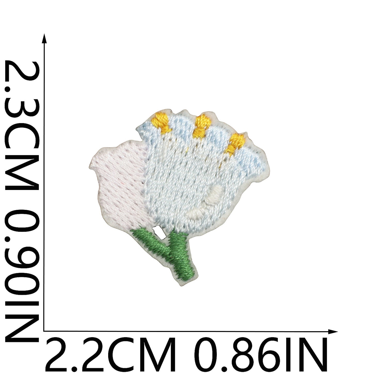 64pcs Korean INS-Style Embroidered Patch | Iron-on Patch for DIY Clothing & Bags | Minimal Aesthetic Handmade Decoration