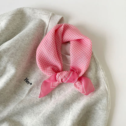 58cm Cotton Linen Small Square Scarf for Women – Lightweight Neck Scarf, Spring Summer Autumn Fashionable Headband & Neck Wrap, Artistic Style