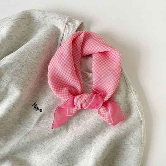 58cm Cotton Linen Small Square Scarf for Women – Lightweight Neck Scarf, Spring Summer Autumn Fashionable Headband & Neck Wrap, Artistic Style