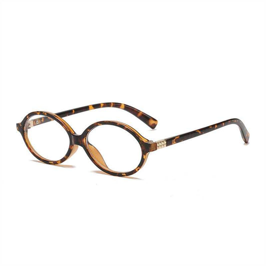 Blogger Style Oval Sunglasses – Nerd Chic Fashion Glasses with Blue Light Blocking