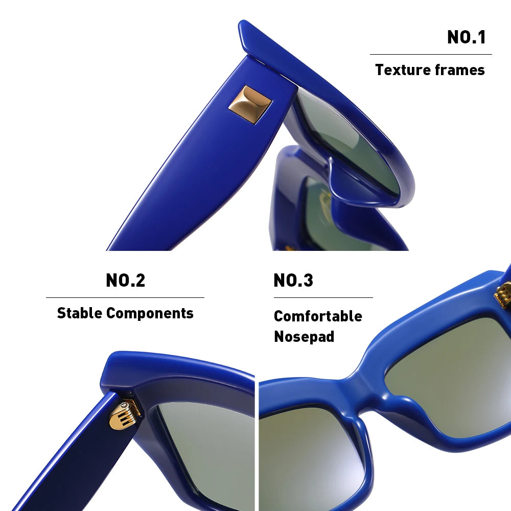 DML 2023 New Fashion TR90 Oversized Square Trend Sunglasses Women Luxury Retro Sun Glasses Shades UV400 Sunglasses Women