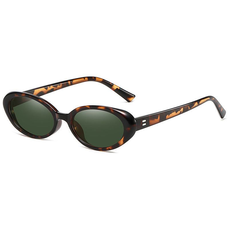 Trending Oval Sunglasses – Retro Hip Hop Small Frame Shades, UV Protection Street Style Sunglasses for Men and Women, Blogger-Inspired Fashion Eyewear