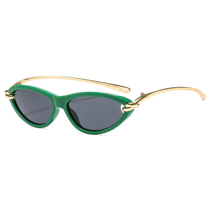 Cat Eye Sunglasses for Women – New Knot Rope Metal Temple Design, Stylish Vintage Shades with UV400 Protection