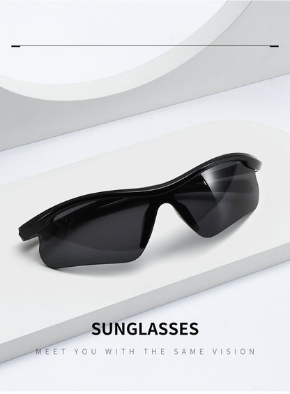 Half Frame Sport Sunglasses for Men and Women – Trendy Outdoor Cycling Glasses, Windproof UV400 Protective Eyewear for Hiking, Running, and Driving